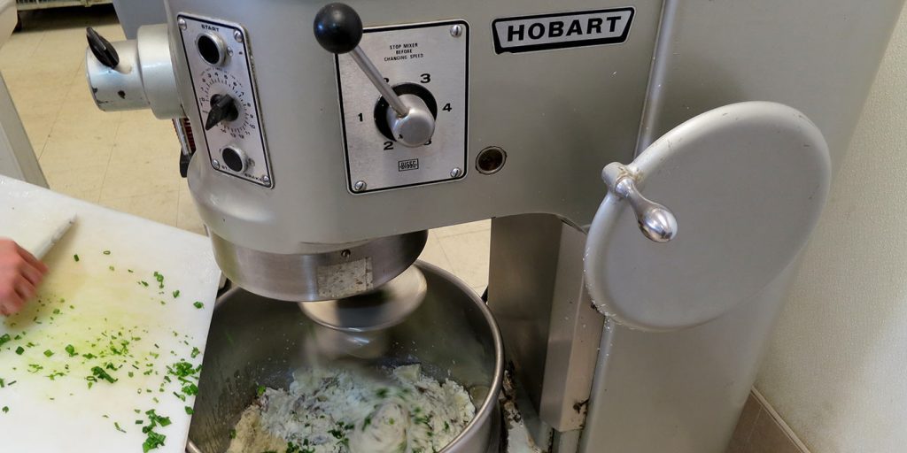 Hobart commercial mixer inside Rocky Mountain Commissary